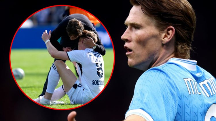Scott McTominay during the Serie A football match between AC Milan and Napoli, inset the former Manchester United midfielder with Antonio Conte.