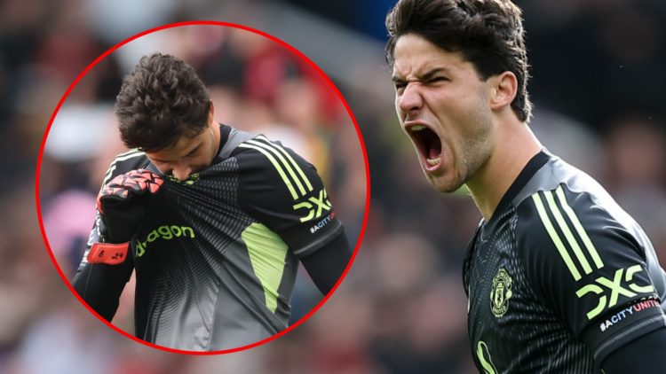 Senne Lammens during the Premier League match between Manchester United and Sunderland at Old Trafford, inset the Red Devils summer signing.