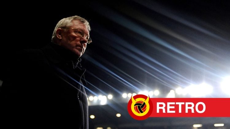 Sir Alex Ferguson walks out during the Barclays Premier League match between Aston Villa and Manchester United at Villa Park in 2010.