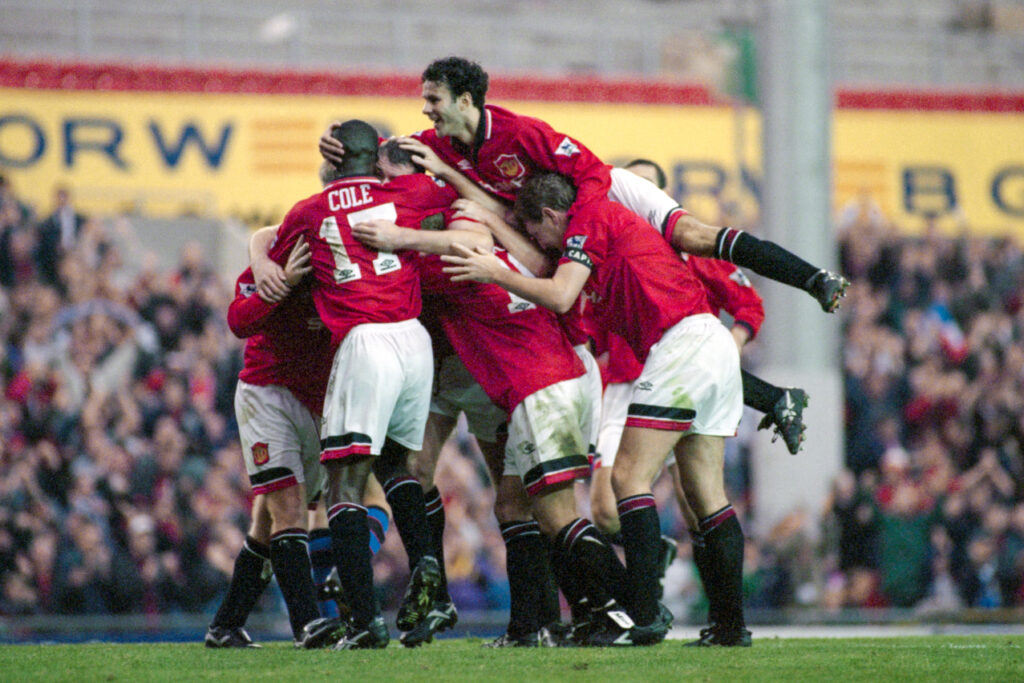 Manchester United celebrate goal against Middlesborough