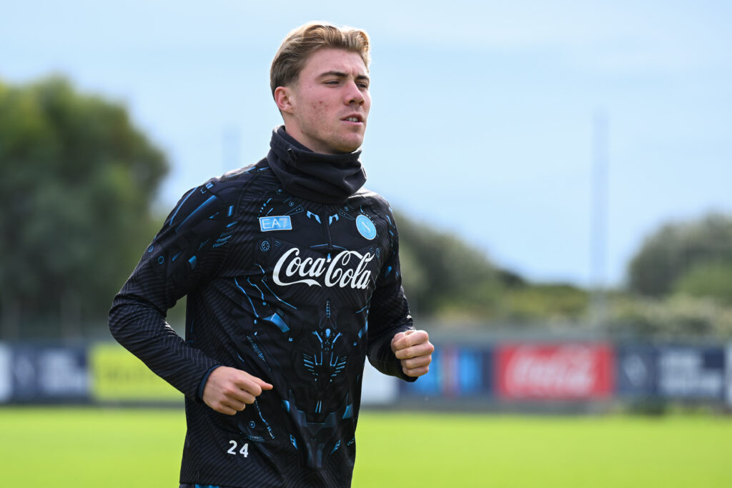 Rasmus Hojlund in training