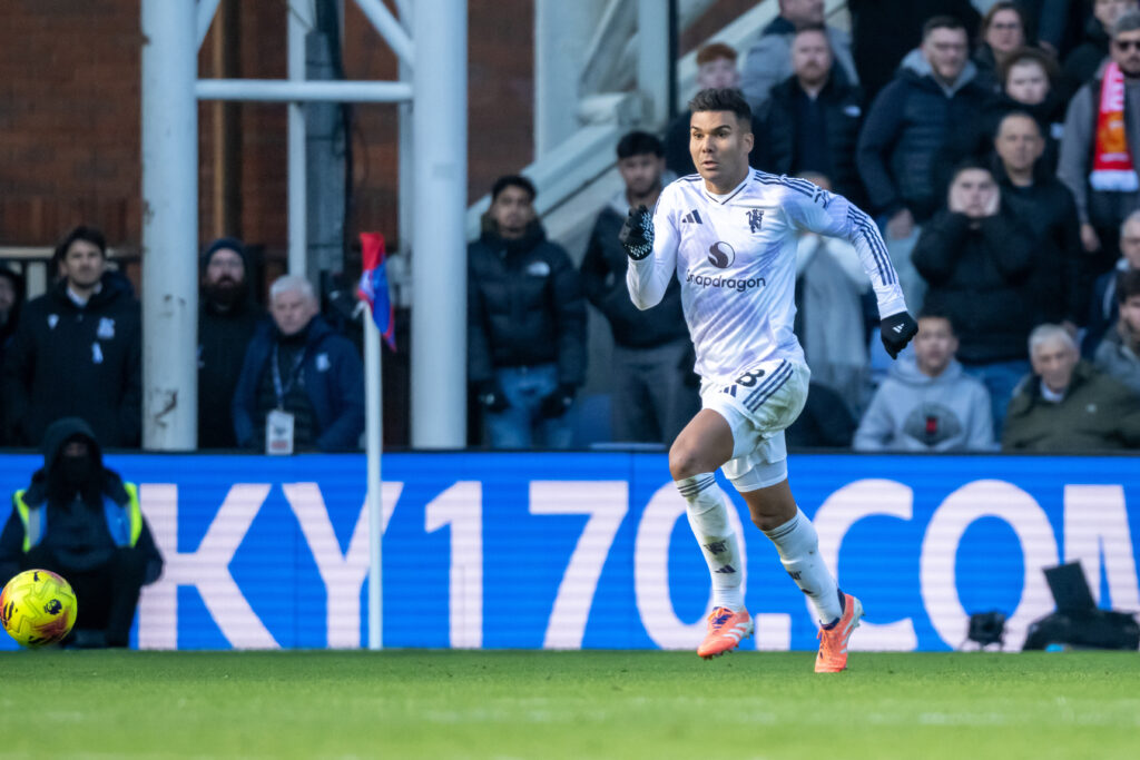 Casemiro runs for Manchester United