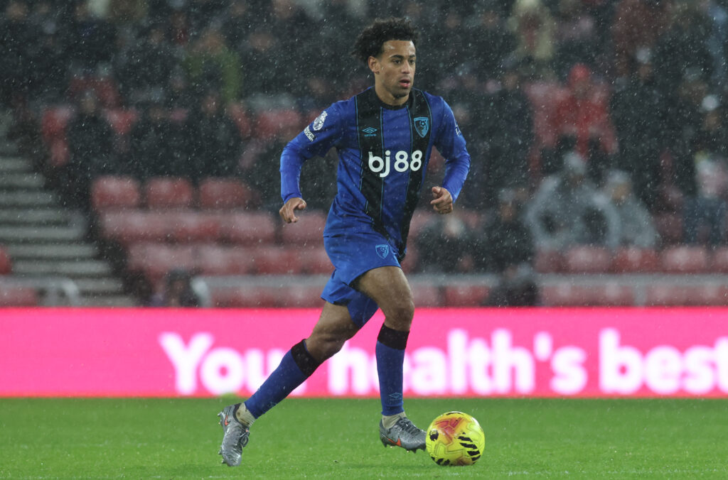 Tyler Adams playing against Sunderland