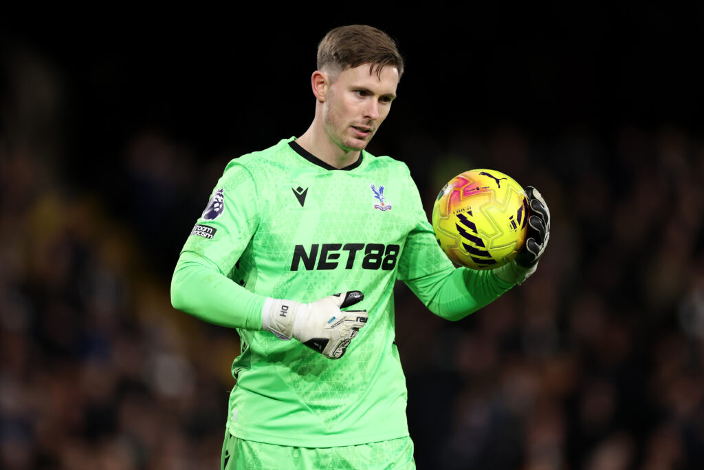 Dean Henderson in goal for Crystal Palace
