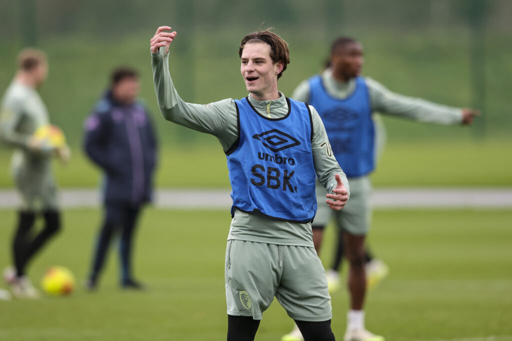 Alex Scott training for Bournemouth