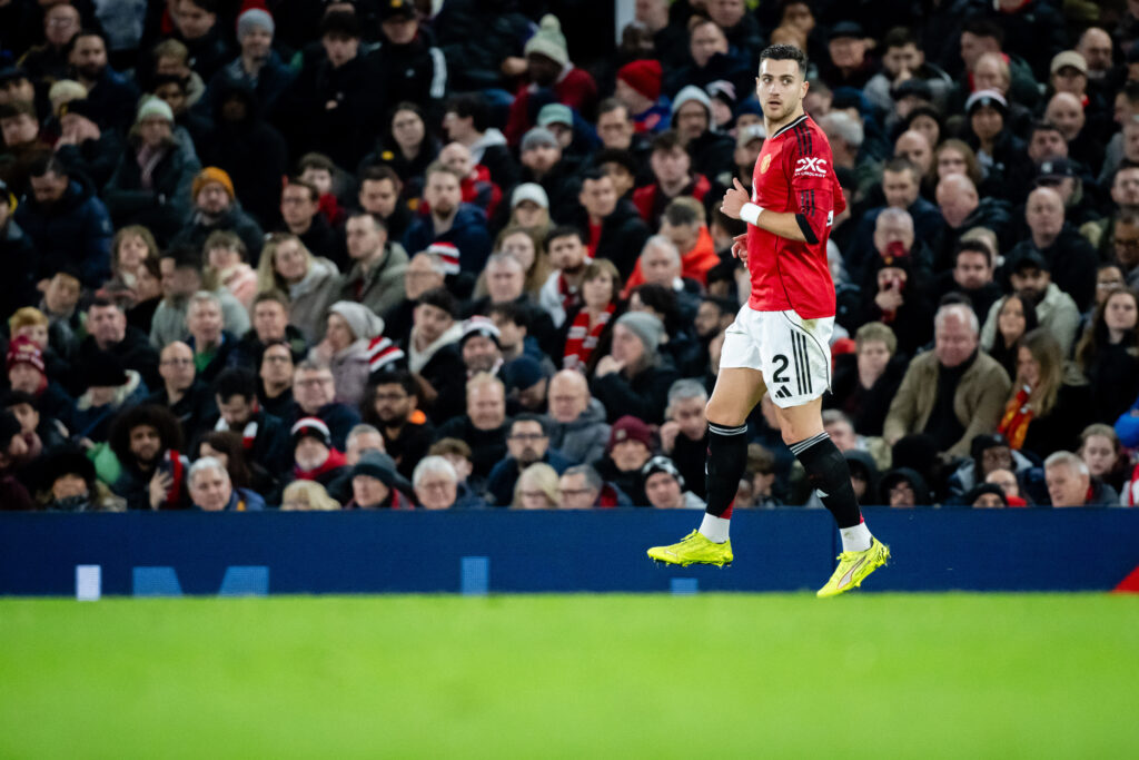 Diogo Dalot playing against Bournemouth