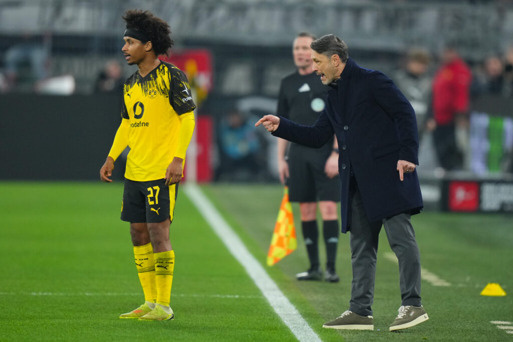 Karim Adeyemi playing for Borussia Dortmund