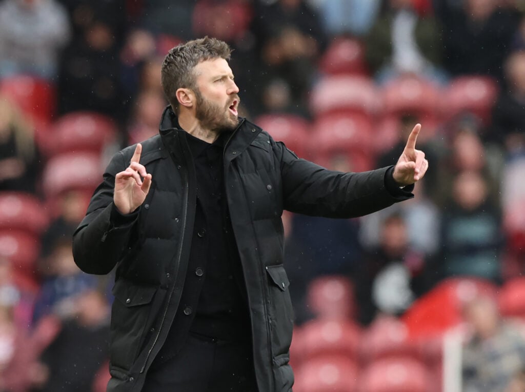 Michael Carrick gestures from the sidelines