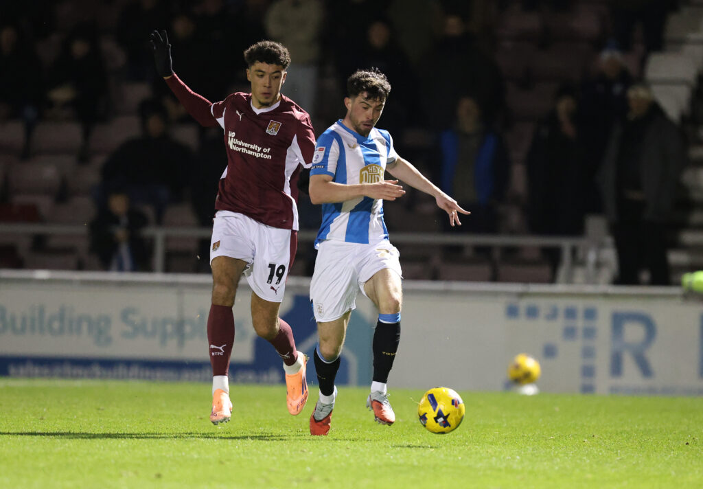 Ethan Wheatley playing for Northampton Town