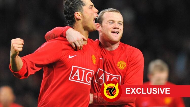 Rooney and Ronaldo with exclusive tag