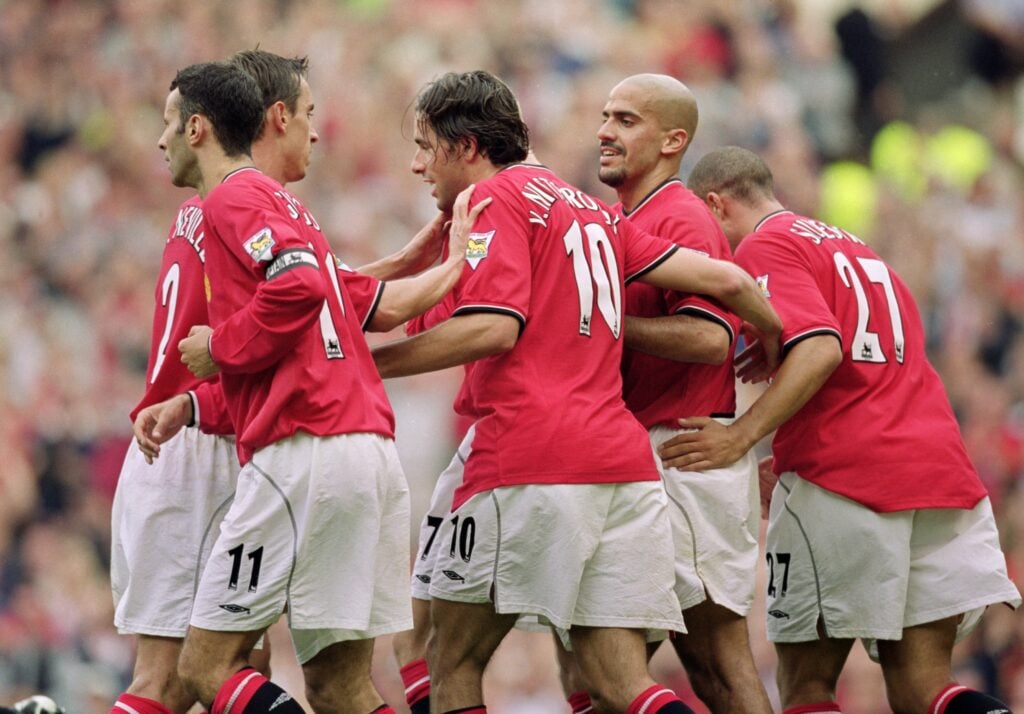 Ruud van Nistelrooy, Ryan Giggs, Gary Neville, Juan Sebastian Veron, Mikael Silvestre