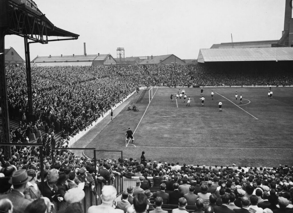 Manchester United vs. Bolton, Old Trafford. August 1949 - first game back at Old Trafford after restoration