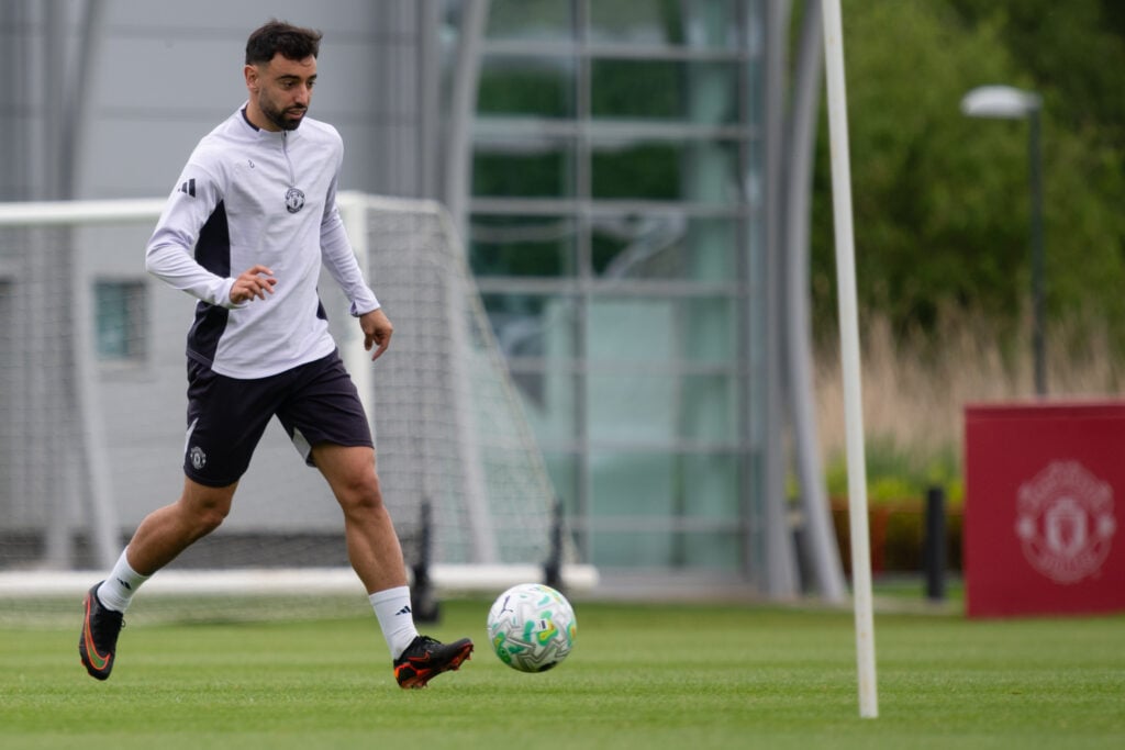 Bruno Fernandes em treino
