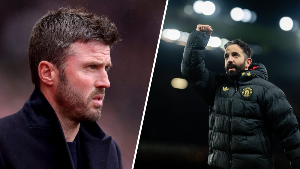 Michael Carrick and Ruben Amorim as Man Utd managers