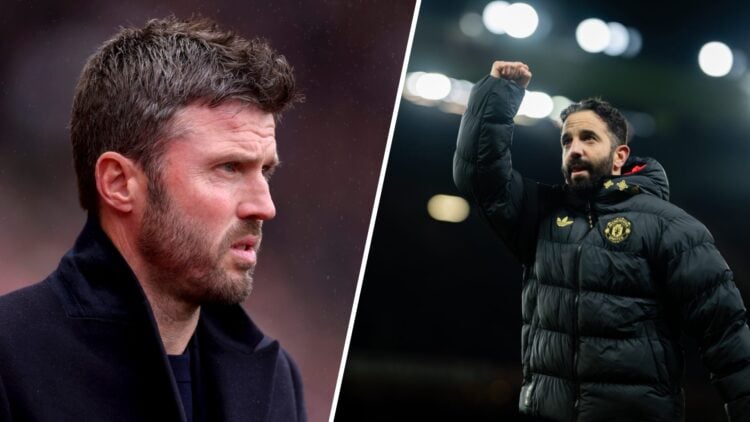 Michael Carrick and Ruben Amorim as Man Utd managers