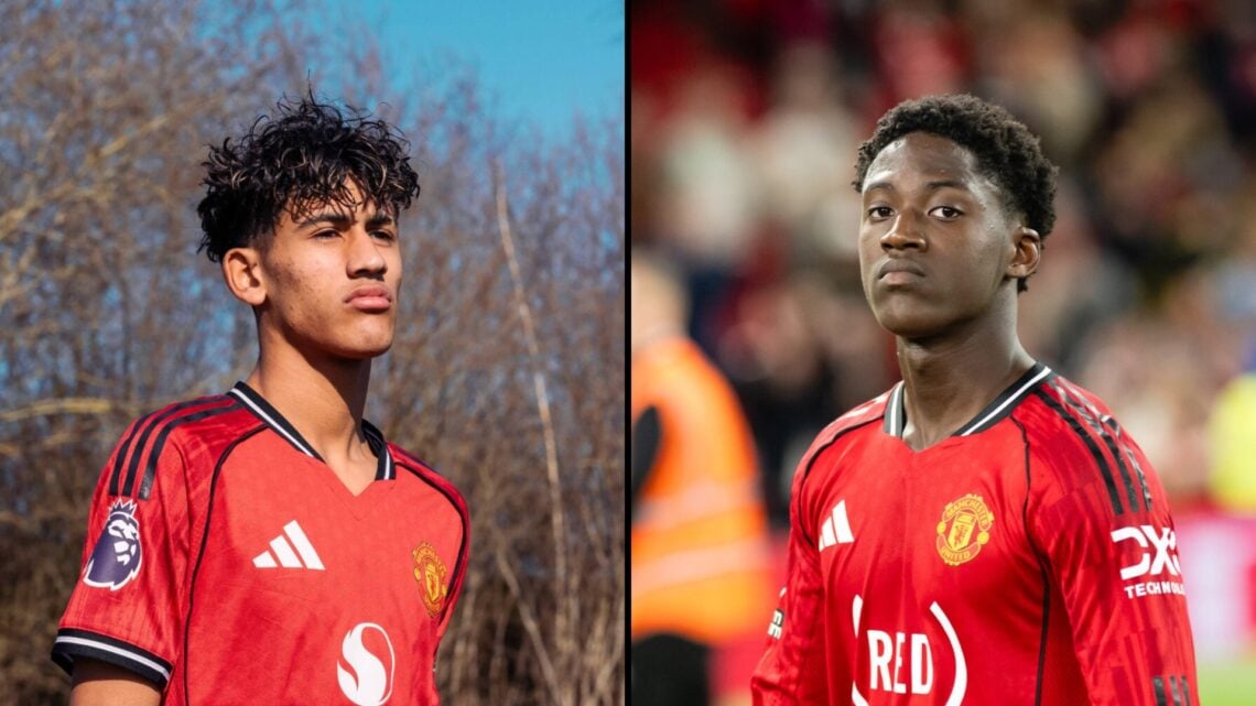 JJ Gabriel and Kobbie Mainoo split image