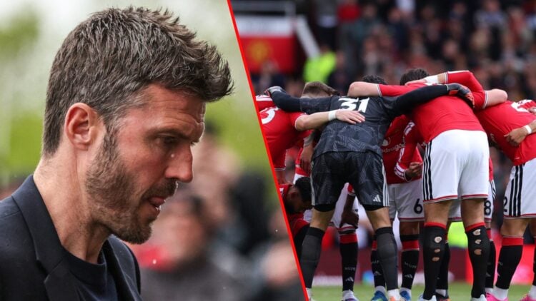 Michael Carrick arrives during the Premier League match between Sunderland and Manchester United at the Stadium of Light, inset Manchester United p...