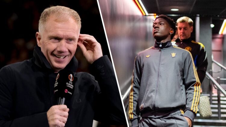 Paul Scholes Kobbie Mainoo split image