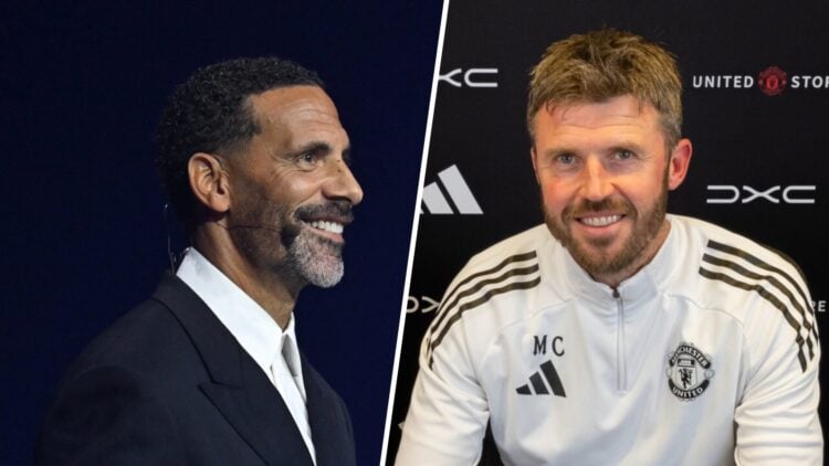 Rio Ferdinand and Michael Carrick split image