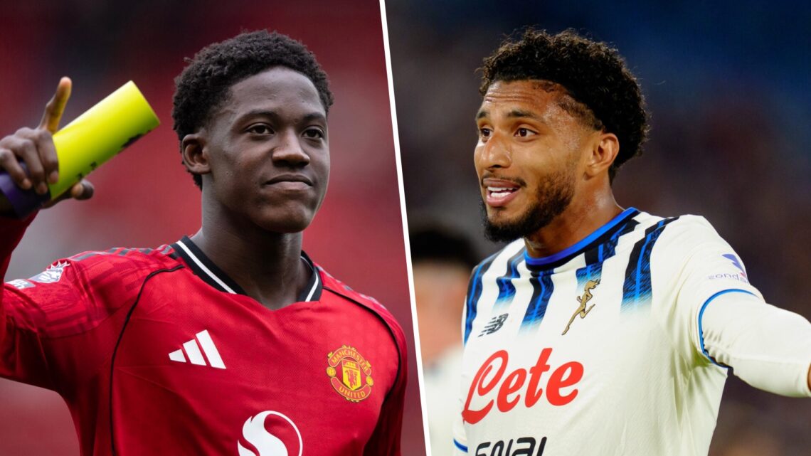 Split image of Kobbie Mainoo and Ederson.