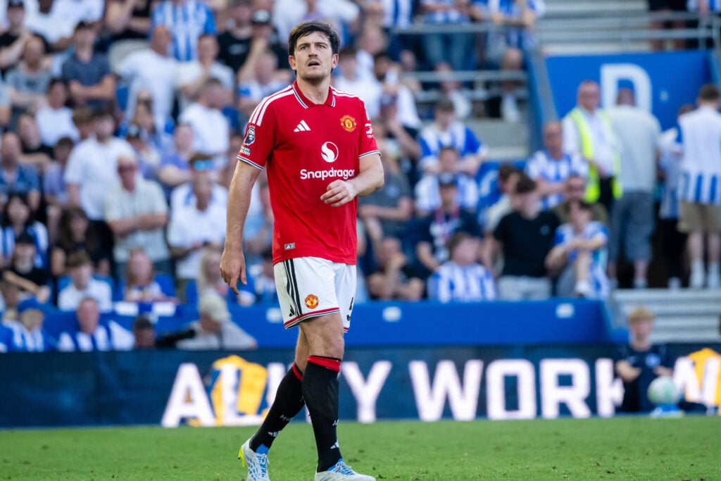 Harry Maguire playing against Brighton