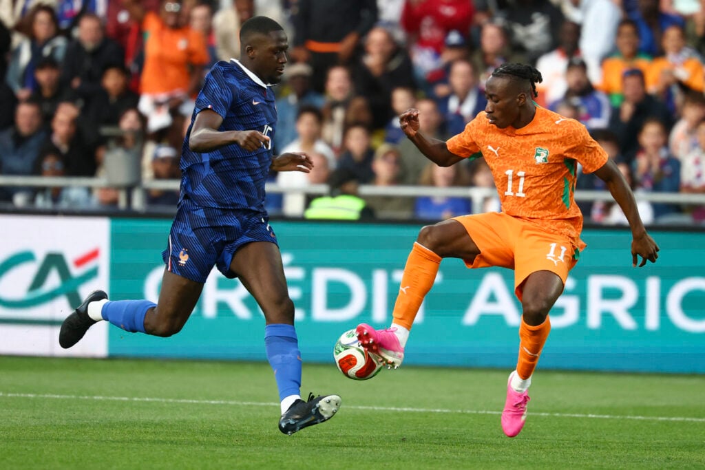 Ibrahima Konate and Yan Diomande