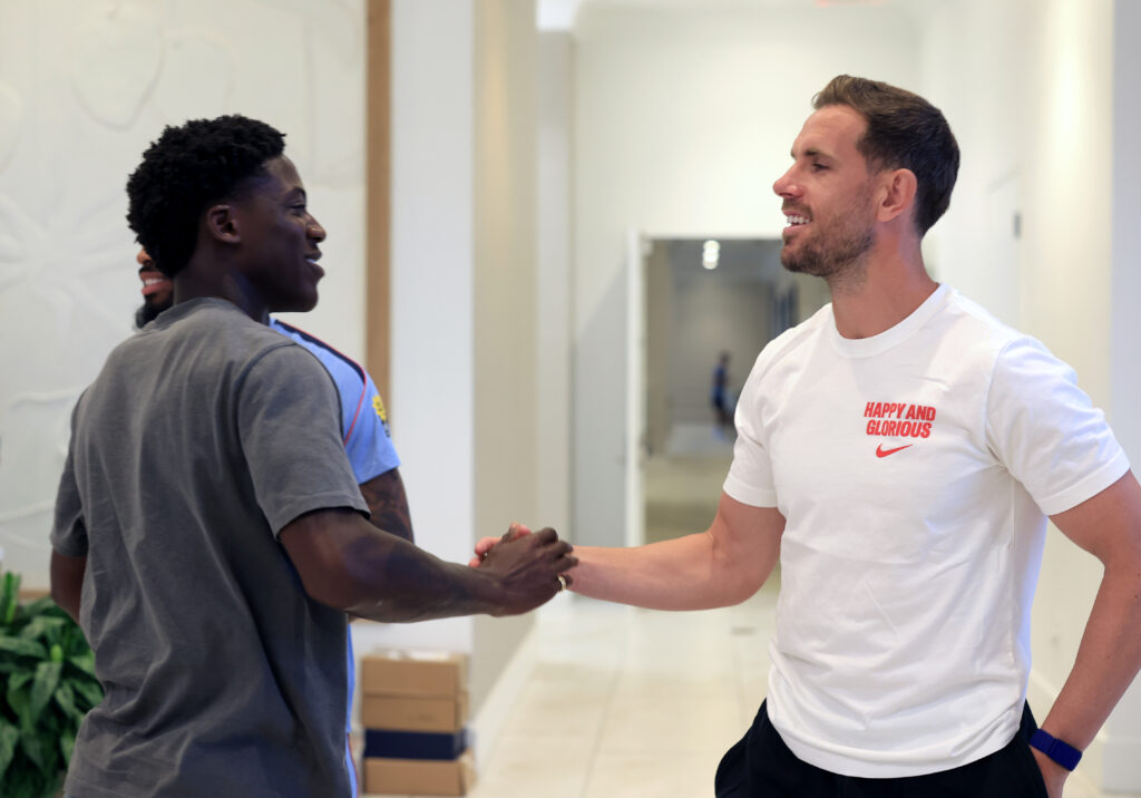 Kobbie Mainoo and Jordan Henderson at the 2026 World Cup