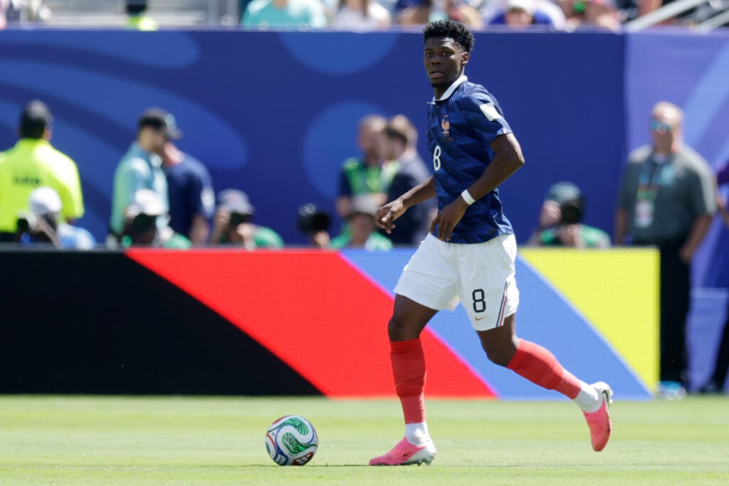 Aurelien Tchouameni facing Senegal at the 2026 World Cup