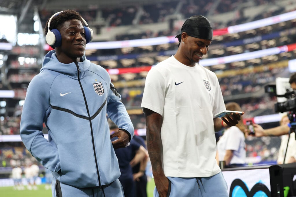 Kobbie Mainoo and Marcus Rashford at the 2026 World Cup