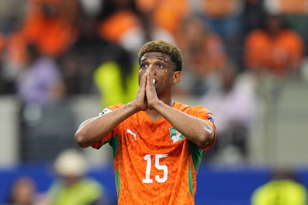 Amad Diallo playing for the Ivory Coast