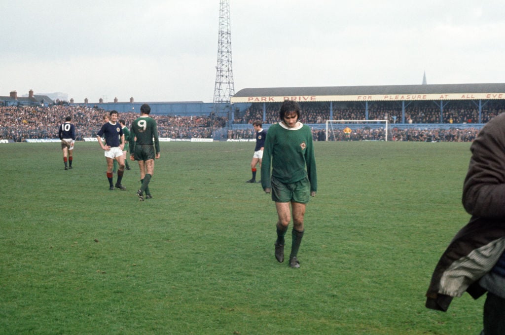 George Best playing for Northern Ireland