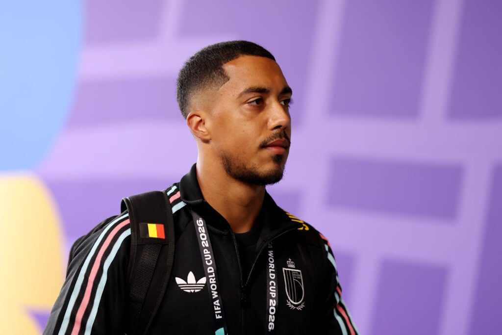 Youri Tielemans #8 of Belgium arrives at the stadium before the FIFA World Cup 2026 Round Of 32 match between Belgium and Senegal at Seattle Stadium on July 01, 2026 in Seattle, Washington.