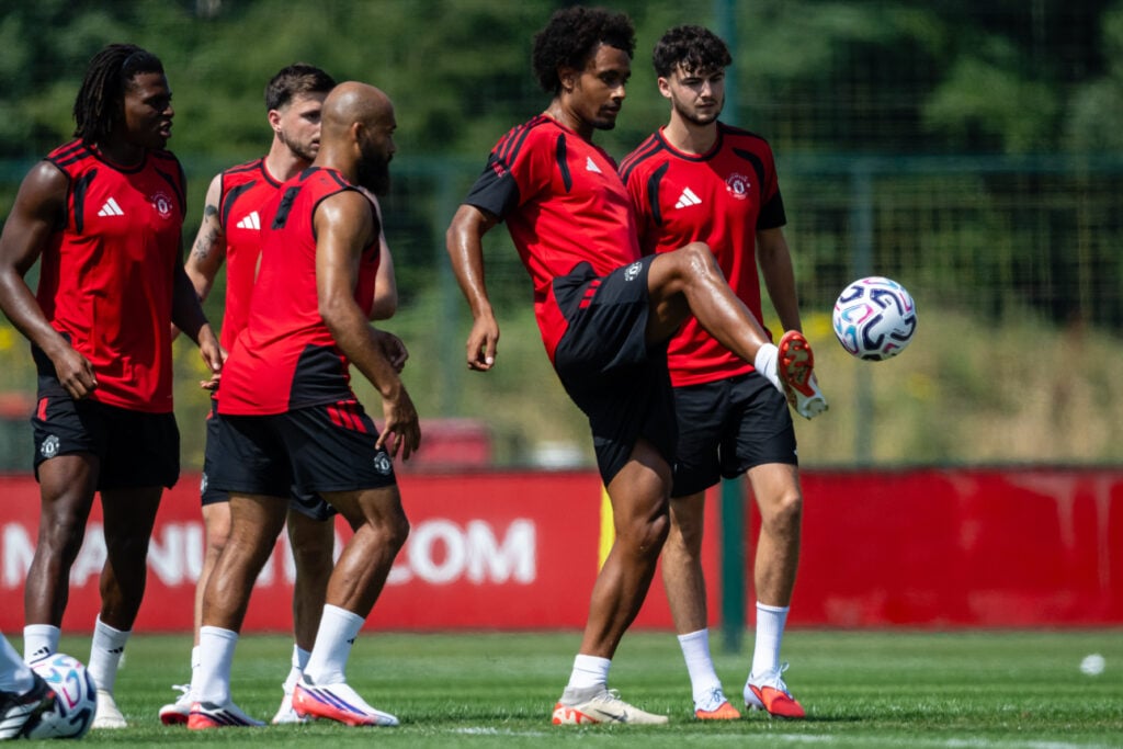 Sessão de treino do Manchester United