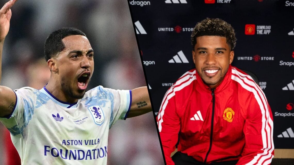 Youri Tielemans and Andrey Santos split image.